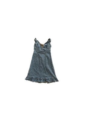 Guess Vintage Y2K Boho Denim Lace Up Ruffle Hem Sundress - Women’s Size 3